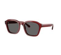 Emporio Armani Hombre Sunglass EA4245U - Color del Marco: Rojo brillante transparente, Color de la Lente: Gris