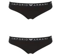 Emporio Armani Iconic Logoband 2-Pack Brasilian, Medio resbalón De Las Mujeres, Nero,