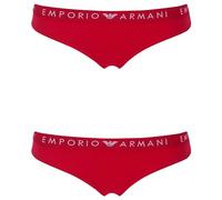 Emporio Armani Iconic Logoband 2-Pack Brief, Bragas De Las Mujeres, Rosso LACCA,