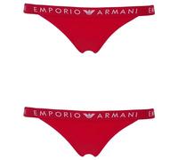 Emporio Armani Iconic Logoband 2-Pack Thong Tanga Bragas, Rosso LACCA, XL De Las Mujeres