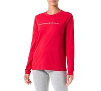 Emporio Armani Iconic Logoband Long Sleeve T-Shirt Camiseta, Rojo Laca, XL para Mujer