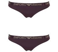 Emporio Armani Iconic Microfiber 2-Pack Brasilian Ropa Interior, Mora, L De Las Mujeres