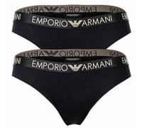 Emporio Armani Iconic Microfiber 2-Pack Brief Ropa Interior, Nero, XS De Las Mujeres