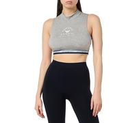 Emporio Armani Iconic Stretch Cotton Logoband Loungewear Crop Top Mujer, Gris (Light Grey Melange), M
