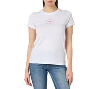 Emporio Armani Iconic Stretch Cotton Logoband Loungewear T-Shirt Mujer, Blanco (White), S