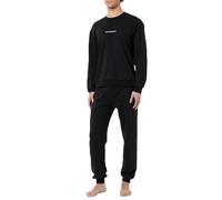 Emporio Armani Interlock Lounge Long Pajamas Conjunto de Pijama, Nero, XS De Las Mujeres