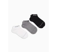 Emporio Armani Logo 3-Pack Socks Inside Paquete de 3 Calcetines, Negro, S para Hombre