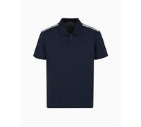 EMPORIO ARMANI Logo Tape Polo Beachwear Camiseta, Armani BLU, L para Hombre