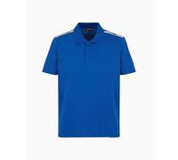 EMPORIO ARMANI Logo Tape Polo Beachwear Camiseta, Ultramarino, S para Hombre