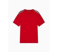 EMPORIO ARMANI LOGOTAPE - Camiseta de Cuello Redondo para Hombre, Color Rojo, Talla L