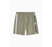 Emporio Armani Logotape Swim Bermuda Hombre, Verde (Military Green), 50