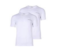 EMPORIO ARMANI Man Core Logoband - Paquete de 2 camisetas con cuello en V, color blanco, talla M, Blanco/Blanco, M