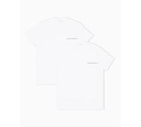 EMPORIO ARMANI Man Core Logoband - Paquete de 2 Camisetas con Cuello en V, Color Blanco, Talla XL, Blanco/Blanco, XL