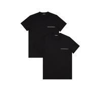 Emporio Armani Man'S Core Logoband - Paquete de 2 Camisetas de Cuello Redondo, Color Negro, Talla S, Regular, Negro/Negro, S