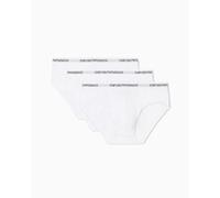 Emporio Armani Man'S Core Logoband - Paquete de 3 Calzoncillos para Hombre, Color Blanco, Talla M, Blanco/Blanco/Blanco, M