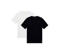 Emporio Armani Man'S Essential LOGOLABEL - Paquete de 2 Camisetas de Cuello Redondo, Color Negro, Talla XL, Ajuste Regular, Negro, XL