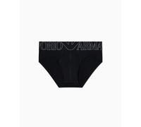 Emporio Armani Megalogo Brief Ropa Interior, Negro, M para Hombre