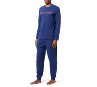 Emporio Armani MEGALOGO Long Pajamas Conjunto de Pijama, INCHIOSTRO, M de los Hombres