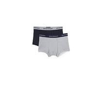 Emporio Armani Men's Basic - Essential Core Logoband 2-Pack Trunk, Calzoncillos para Hombre, Gris (Grey/Marine), XL