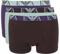 Emporio Armani Men's Shiny Logoband Pack 3-Pack Trunk Trunks (Pack of 3)