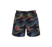 EMPORIO ARMANI Mid Boxer Bañador para Hombre, Camu Green/Eagles, S