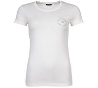 Emporio Armani Mujer Camiseta - Essential Tachuelas Logo,Cuello,Stretch Algodón
