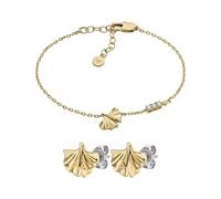 Emporio Armani Mujer Pulsera y Pendientes en Latón Dorado, Set