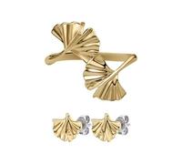 Emporio Armani Mujer Pulsera y Pendientes en Latón Dorado, Set