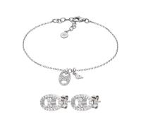 Emporio Armani Mujer Pulsera y Pendientes Plateados, Set