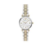 Emporio Armani Mujer Reloj de 28MM de Acero Inoxidable Bicolor, AR11769