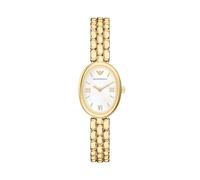 Emporio Armani Mujer Reloj de 28MM de Acero Inoxidable Tono Dorado, AR11777