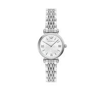 Emporio Armani Mujer Reloj de 28MM de Acero Inoxidable Tono Plateado, AR11768