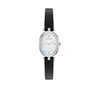Emporio Armani Mujer Reloj de 28MM de Acero Inoxidable Tono Plateado, AR11778