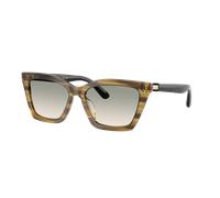 Emporio Armani Mujer Sunglass EA4250U - Color del Marco: Shiny Striped Green, Color de la Lente: Verde degradado