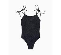 EMPORIO ARMANI One Piece Swimsuit Traje de baño de una Sola Pieza, Logotipo Negro 3D EA, L para Mujer