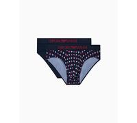 Emporio Armani Paquete de 2 Calzoncillos clásicos para Hombre, Color Azul, Talla L, Azul, L