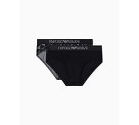 Emporio Armani Paquete de 2 Calzoncillos clásicos para Hombre, Color Negro, Talla S, Negro, S