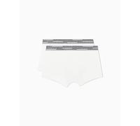 Emporio Armani Paquete de 2 Calzoncillos elásticos con Logotipo Allover para Hombre, Color Blanco, Talla L, Blanco, L