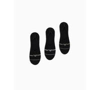 EMPORIO ARMANI Paquete de 3 calcetines para hombre, invisibles, negro/negro, S/M, Negro/Negro/Negro, Small/Medium
