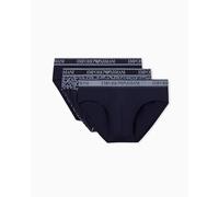 Emporio Armani Paquete de 3 Calzoncillos Core Logoband para Hombre (Paquete de 3), Azul, L