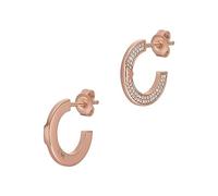 Emporio Armani Pendientes de aro para mujer Plata de ley tono oro rosa EG3590221