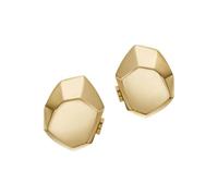 Emporio Armani Pendientes de mujer con cierre de poste de latón, Maíz dorado