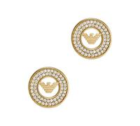 Emporio Armani Pendientes de plata de ley para mujer, color dorado, EG3629710, talla única, Sin piedra preciosa, Oro suave