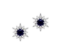 Emporio Armani Pendientes de plata de ley para mujer, EG3603040, talla única, Sin piedra preciosa, Azul oscuro