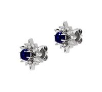 Emporio Armani Pendientes de plata de ley para mujer, EG3603040, talla única, Sin piedra preciosa, Azul oscuro