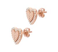 Emporio Armani Pendientes de plata de ley para mujer, oro rosa, EG3627221, talla única, Sin piedra preciosa, Oro Rosa Brillante