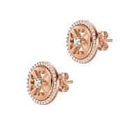 Emporio Armani Pendientes para mujer de Acero Inoxidable o Semipreciosos con Cierre Push Back, Arcilla Coralina