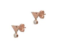 Emporio Armani Pendientes para mujer de Acero Inoxidable o Semipreciosos con Cierre Push Back, Oro Amarillo