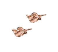 Emporio Armani Pendientes para mujer de Acero Inoxidable o Semipreciosos con Cierre Push Back, Oro Miel