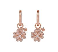 Emporio Armani Pendientes Sentimental de plata de ley de oro rosa para mujer, EG3610221, talla única, Plata de ley, Sin piedra preciosa